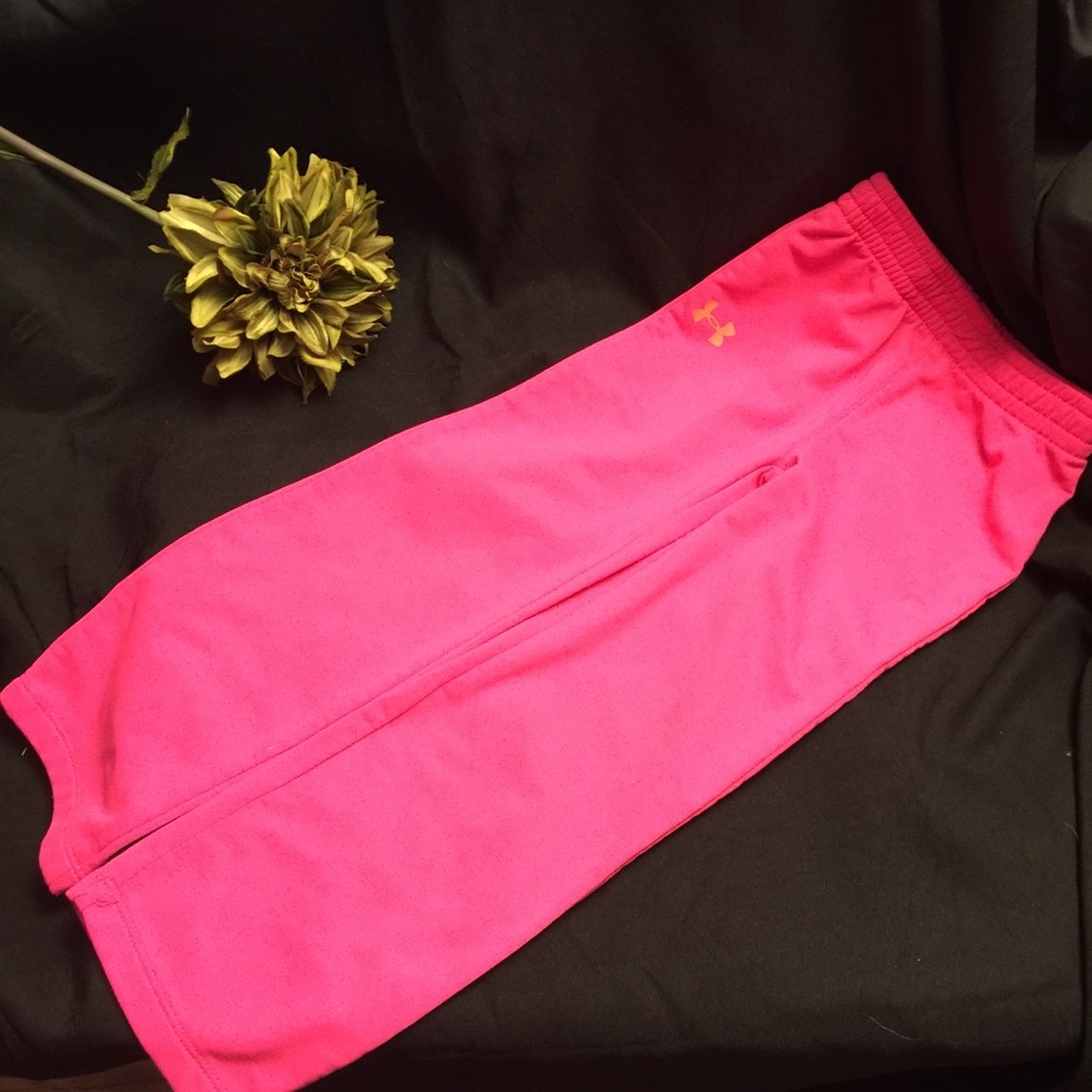 Under Armour Girls Pink Polyester Pants-Size: 4‎